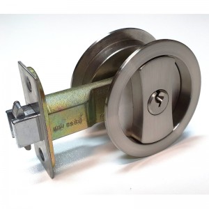 1602 Onzichtbare schuifschuur Wood Door Pocket Deur handgreep Vergrendeling met sleutels