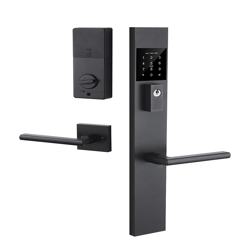 3004 Lange plaat Smart slot voor voordeur Keyless Entry HandleSet, Touchscreen Toetsenheffing Slotset