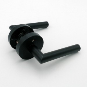 R7505 Doorgrepen Zwart, privacydeurhendel Interieur voor slaapkamer badkamer, eigentijds slank modern design zware deurhendels met slot