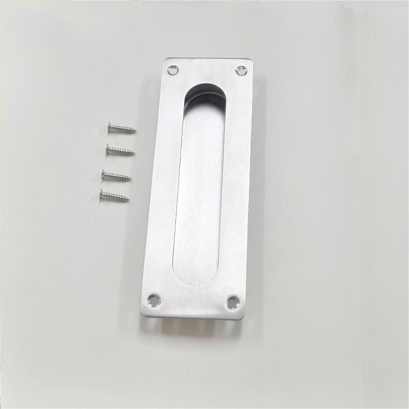 7.09 inch verzonken vingerspoeltrokken voor zakdeurkastdeur, schuifschuifdeurhandgreep, geborsteld roestvrijstalen rechthoekige deur trekt hardware